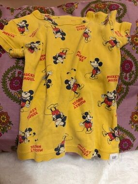 GAP Yellow Mickey Mouse Short PJ Tee set and with Red & Black Accents